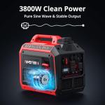 Amerisun 3800W Portable Inverter Generator - Super Quiet