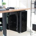 VIVO Adjustable Under-Desk PC Holder, Black