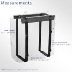 VIVO Adjustable Under-Desk PC Holder, Black