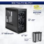 VIVO Adjustable Under-Desk PC Holder, Black