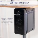 VIVO Adjustable Under-Desk PC Holder, Black