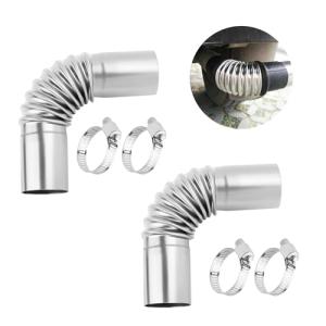 2PCS Stainless Steel Diesel Heater Exhaust Pipes