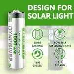 Dynpower 1000mAh NiMH Rechargeable AA Batteries, 12-Pack