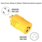 30 Amp to 20 Amp RV Generator Adapter Plug