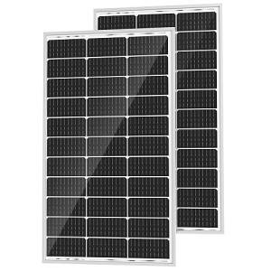 SOLPERK 2PCS Solar Panels 100 Watt 12 Volt, High-Efficiency Monocrystalline Solar Panel for Home, RV, Camping, Marine, Rooftop, Off-Grid Applications, 2-Pack 100W, SK-M200W