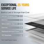 SOLPERK 2PCS Solar Panels 100 Watt 12 Volt, High-Efficiency Monocrystalline Solar Panel for Home, RV, Camping, Marine, Rooftop, Off-Grid Applications, 2-Pack 100W, SK-M200W