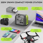 300W Portable Solar Generator with Foldable 60W Panel
