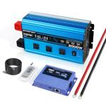 EFFORTWAY 2000W Pure sine Wave Inverter 4000W (Peak) DC 12V to AC 110V/120V Converter with LCD Display Wireless/Wired Remote Control 3AC Outlets and 4USB for Camping RV Travel Off-Grid Solar Systems