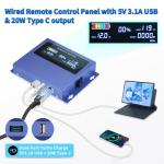 EFFORTWAY 2000W Pure sine Wave Inverter 4000W (Peak) DC 12V to AC 110V/120V Converter with LCD Display Wireless/Wired Remote Control 3AC Outlets and 4USB for Camping RV Travel Off-Grid Solar Systems