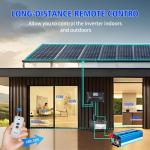 EFFORTWAY 2000W Pure sine Wave Inverter 4000W (Peak) DC 12V to AC 110V/120V Converter with LCD Display Wireless/Wired Remote Control 3AC Outlets and 4USB for Camping RV Travel Off-Grid Solar Systems