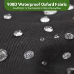 Waterproof Generator Covers for Outside, Heavy Duty Thicken 900D Polyester Fabric Portable Generator Covers Universal Fits for Most Generators 3000-5000 Watt, Black (26"L x 20"W x 20"H)