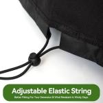 Waterproof Generator Covers for Outside, Heavy Duty Thicken 900D Polyester Fabric Portable Generator Covers Universal Fits for Most Generators 3000-5000 Watt, Black (26"L x 20"W x 20"H)