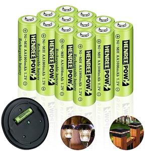 Henreepow High Capacity Rechargeable AA Batteries 12-Pack