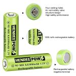 Henreepow High Capacity Rechargeable AA Batteries 12-Pack