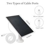 Solar Panel Charger for Security Cameras 9.8ft Cable