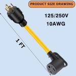 AMAKE 30A Generator Adapter Cord for RVs