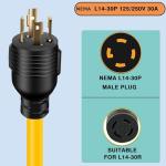 AMAKE 30A Generator Adapter Cord for RVs