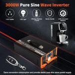 3000W Pure Sine Wave Power Inverter with LCD Display