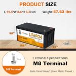 12V 300Ah Lithium Deep Cycle Battery for RVs & Solar