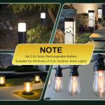 AA 3.2V 600mAh Solar Rechargeable Batteries (4-Pack)