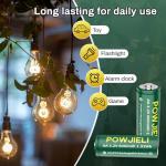 AA 3.2V 600mAh Solar Rechargeable Batteries (4-Pack)
