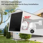 6W Solar Panel Charger with USB Ports, Waterproof