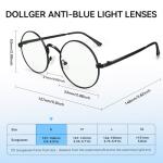 Dollger Retro Circle Glasses with Clear Lens