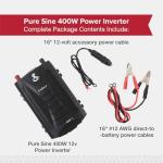 Cobra 400W Pure Sine Power Inverter, Portable