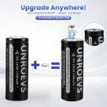 UNROEVS 18500 Rechargeable Solar Lithium Batteries (4 Pack)