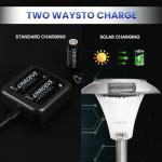 UNROEVS 18500 Rechargeable Solar Lithium Batteries (4 Pack)