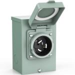 50 Amp Generator Inlet Box for Outdoor Use