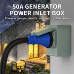 50 Amp Generator Inlet Box for Outdoor Use