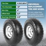 4.10/3.50-4 Flat Free Tire and Wheel Set