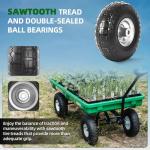 4.10/3.50-4 Flat Free Tire and Wheel Set