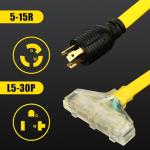 25 ft Heavy Duty Generator Extension Cord, 30A