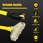 25 ft Heavy Duty Generator Extension Cord, 30A