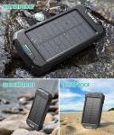 BLAVOR 10,000mAh Solar Charger with Dual Flashlight