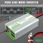 Knoweasy 1200W Pure Sine Wave Inverter for Off Grid
