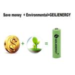 GEILIENERGY 12-Pack Ni-MH AA Rechargeable Batteries