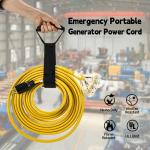 30FT L14-30P to 4X 5-20R Generator Adapter Cord