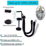 Desk Mount Hook for Backpack and Bag Storage