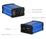 150W Modified Sine Wave Power Inverter with USB Ports
