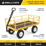 Gorilla Carts Heavy-Duty Steel Utility Cart