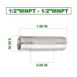 TAISHER 2-Pack 1/2" Stainless Steel Pipe Fittings