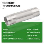 TAISHER 2-Pack 1/2" Stainless Steel Pipe Fittings