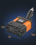 Ampeak 100W Car Power Inverter with Dual USB