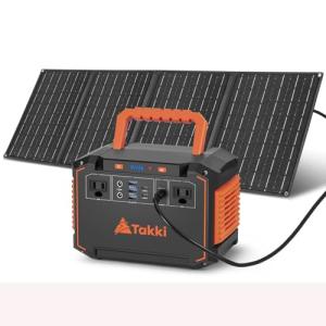 Takki 300W Portable Solar Generator with Solar Panel