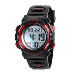 Kids Waterproof Digital Watch with Luminous Alarm - Red