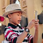 Kids Waterproof Digital Watch with Luminous Alarm - Red