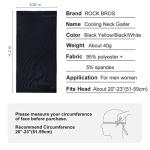 ROCKBROS Cooling Neck Gaiter Face Mask Black